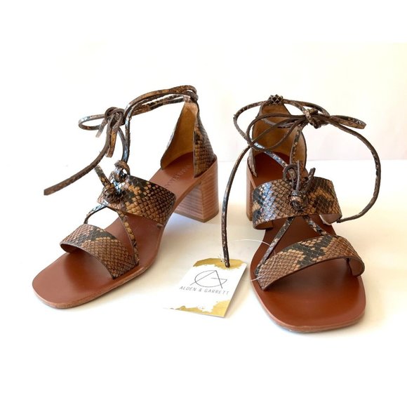 Zimmermann Tan Snakeskin Strappy Sandals - Picture 2 of 11